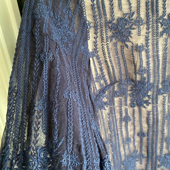 NWT Sundance Emma Graceful Sheath Dress Sapphire Blue-Size XS - Picture 4 of 10